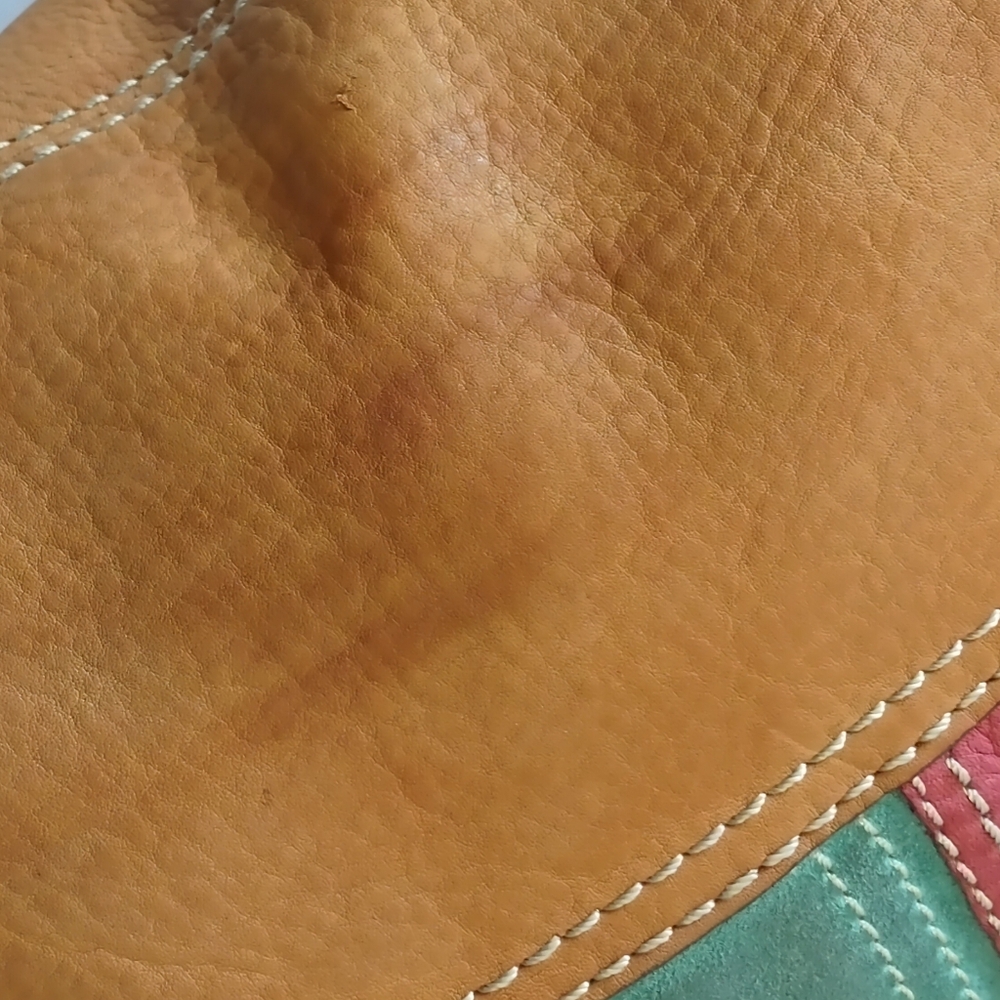 Fossil leather and suede patchwork shoulder bag - Picture 9 of 16
